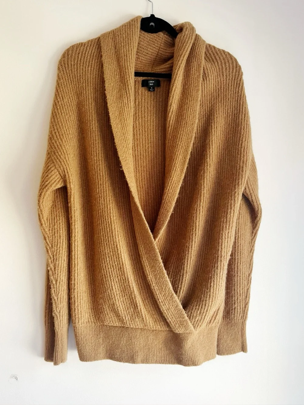 J. Crew 365 long sweater with wrap front small